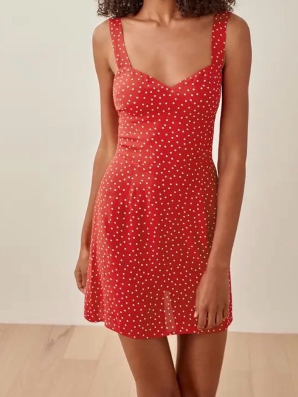 NWT Reformation Humphrey Polka Dot Minidress 12